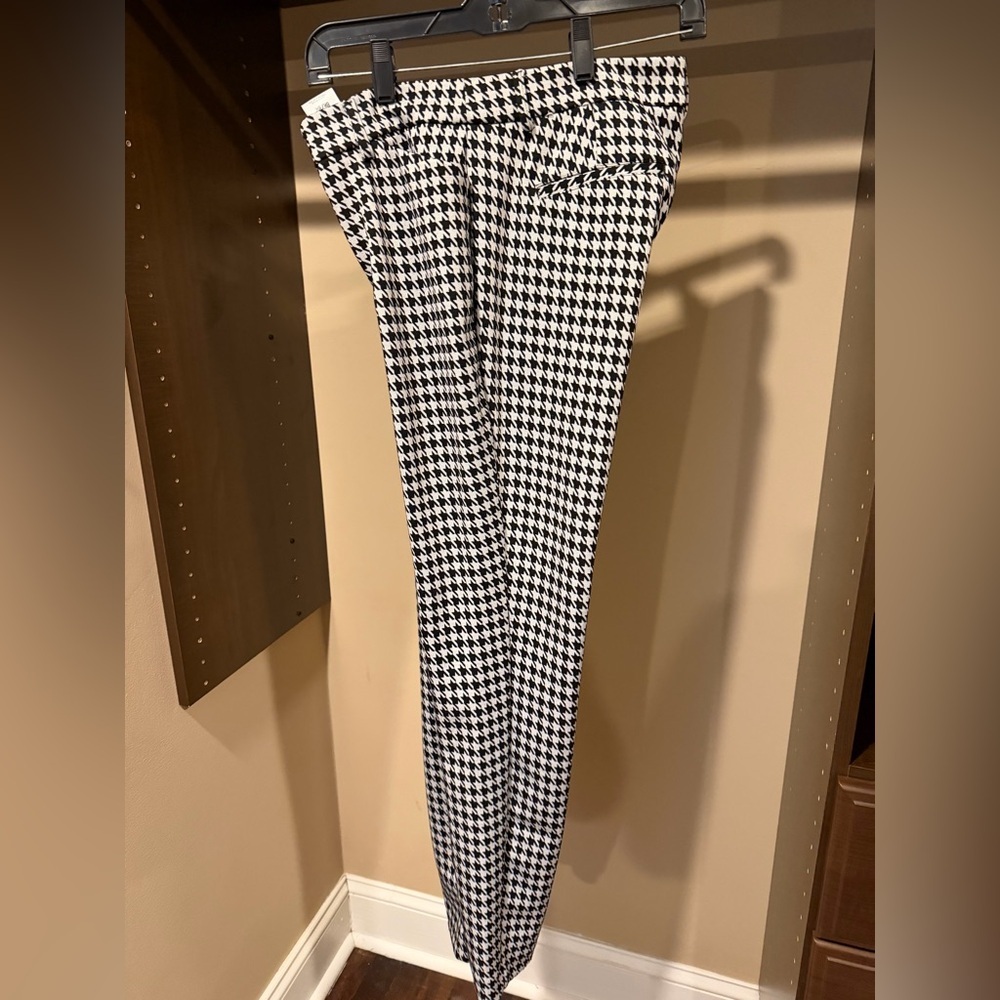 Express Black and White Houndstooth Trousers - Picture 3 of 6